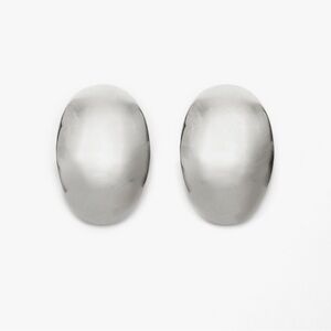 Silver Oval Earrings